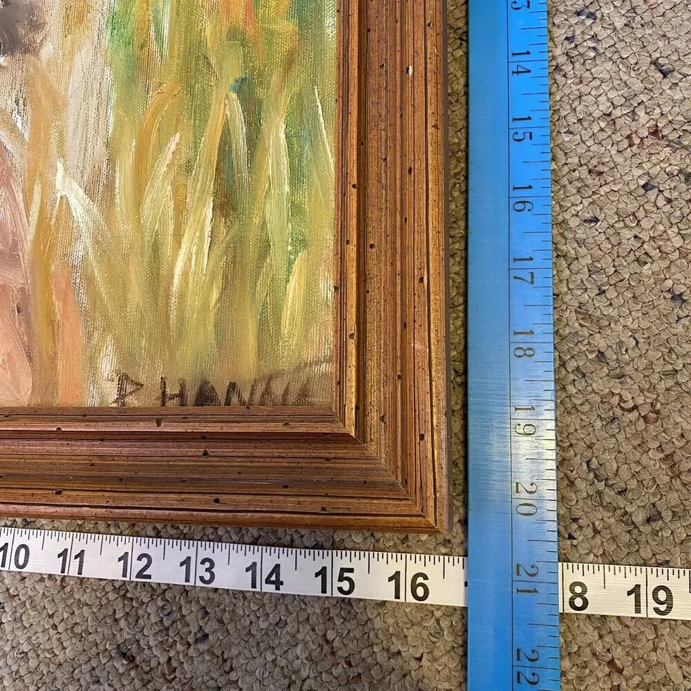 Female Portret Original Oil painting Beauty Girl Expressive Signed Framed VTG - Picture 2 of 11